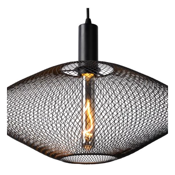 Lucide MESH - Pendant light - Ø 45 cm - 1xE27 - Black - detail 3